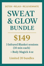 Load image into Gallery viewer, Sweat &amp; Glow Bundle – Detox. Relax. Rejuvenate.
