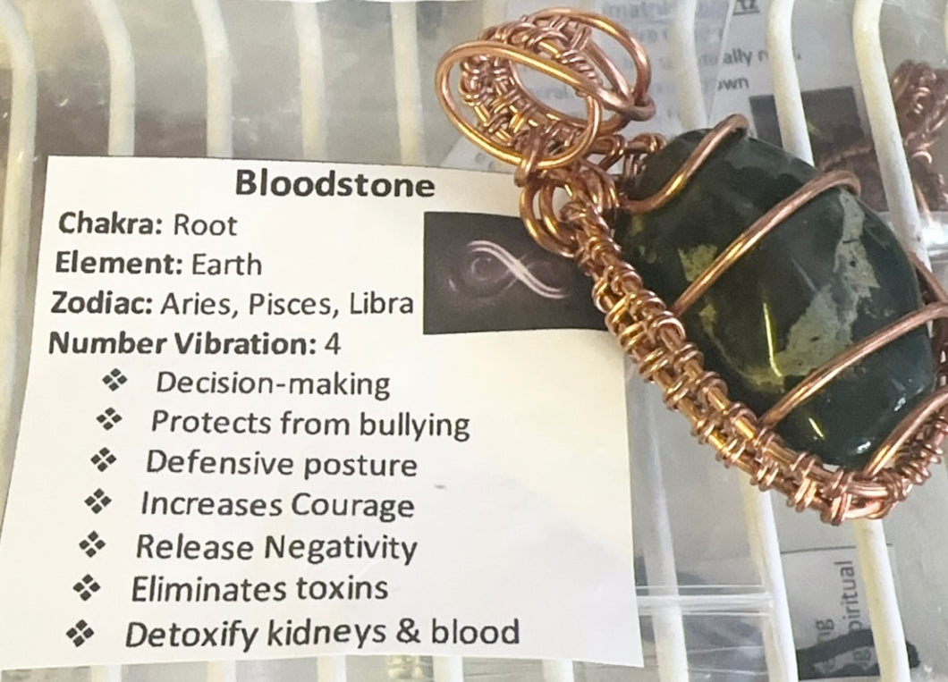 Bloodstone Copper Pendant